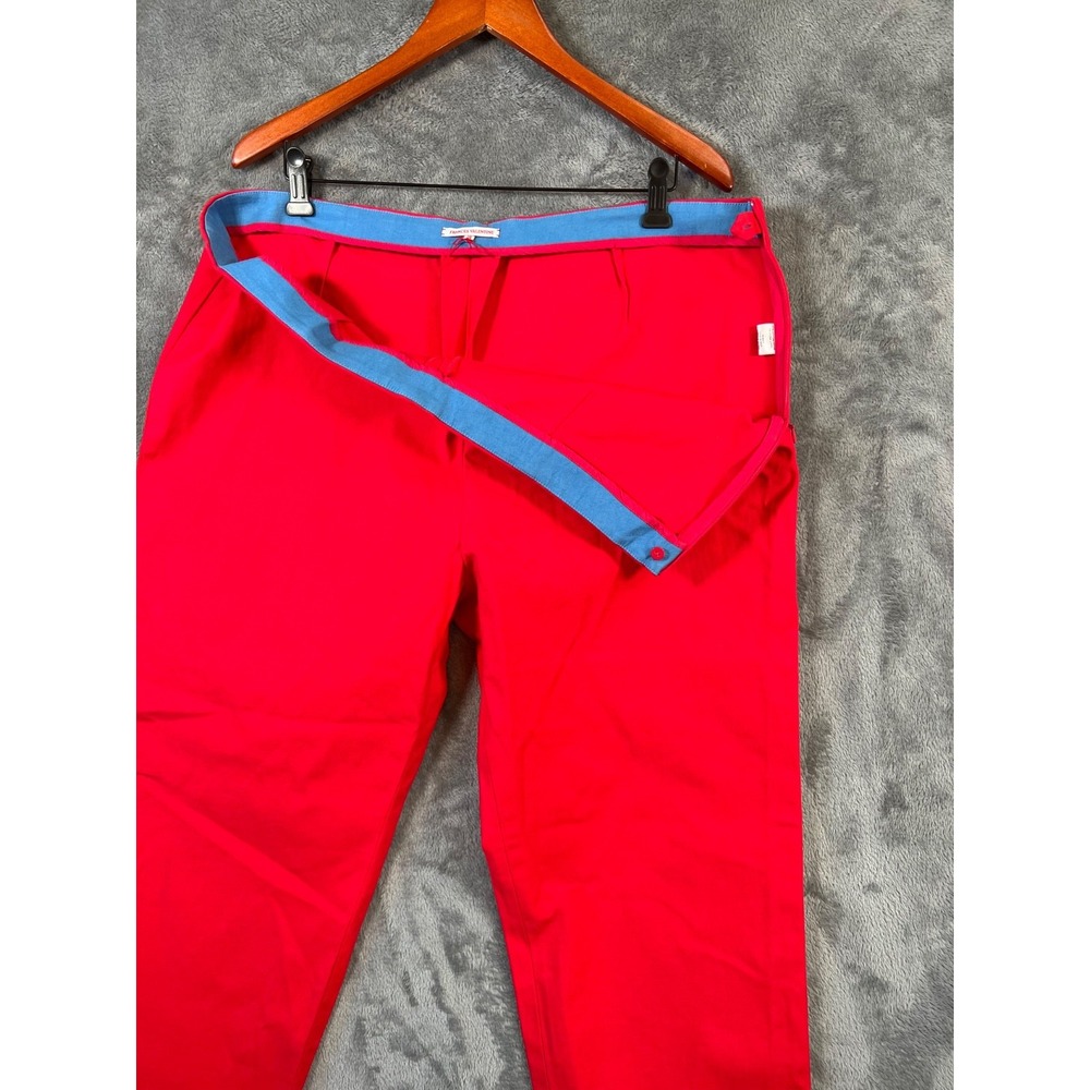 Frances Valentine Lucy Japanese Cigarette Pants Womens 18 40x28 Red Crop Stretch - Picture 8 of 11